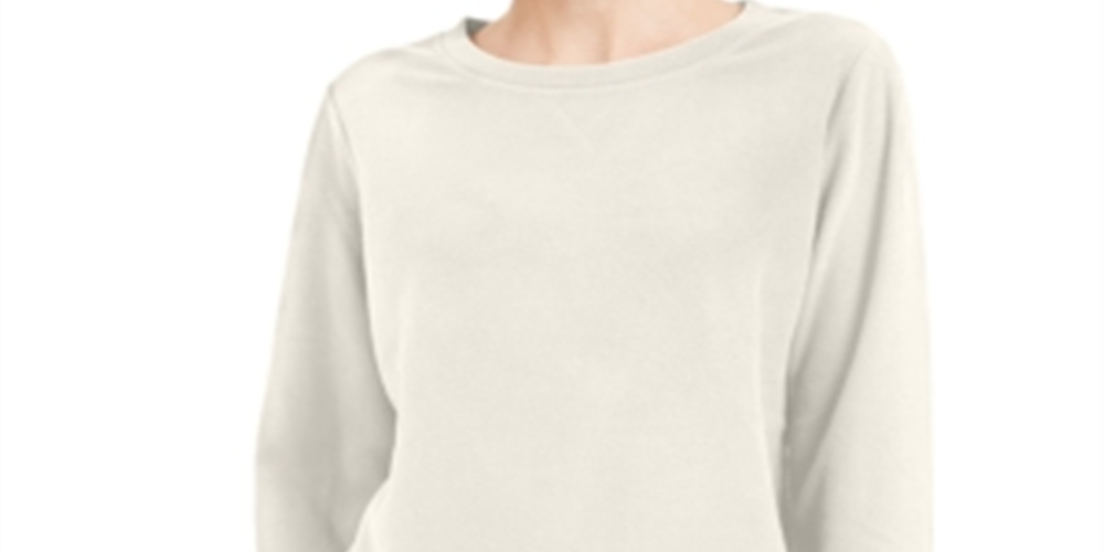 Moletom esportivo feminino Karen Scott, branco, tamanho XX-G