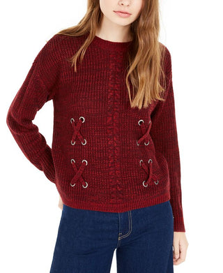 Suéter de malha mista Crisscross Junior's Hooked up by Iot Vermelho tamanho médio