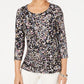 Top Mosaic Gel Dot Feminino JM Collection Preto Tamanho Pequeno P