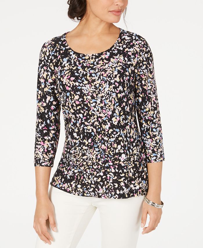 Top Mosaic Gel Dot Feminino JM Collection Preto Tamanho Pequeno P