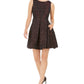 Vestido feminino Taylor, sem mangas, com zíper, gola alta, acima do joelho, tamanho 2, vermelho, pequeno
