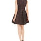 Vestido feminino Taylor, sem mangas, com zíper, gola alta, acima do joelho, tamanho 2, vermelho, pequeno
