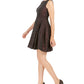 Vestido feminino Taylor, sem mangas, com zíper, gola alta, acima do joelho, tamanho 2, vermelho, pequeno