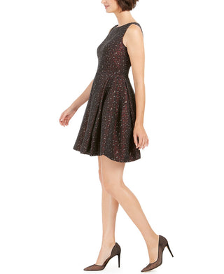 Vestido feminino Taylor, sem mangas, com zíper, gola alta, acima do joelho, tamanho 2, vermelho, pequeno