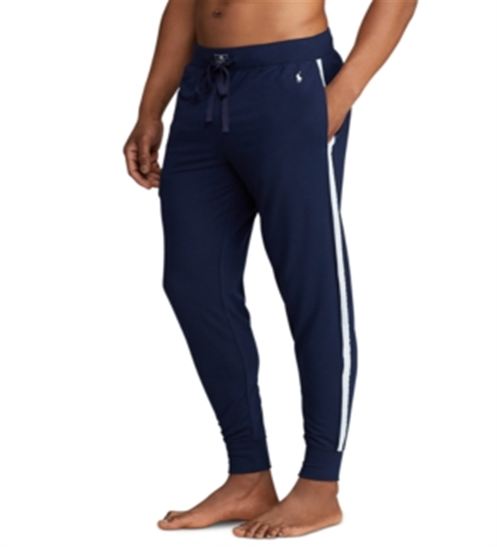 Calça jogger Ralph Lauren masculina mini Terry azul tamanho médio