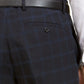 Calça plissada slim fit windowpane masculina da INC International Concepts, azul, tamanho 36W