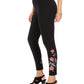 Leggings femininas bordadas Style &amp; Co, pretas, tamanho XS