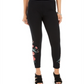 Leggings femininas bordadas Style &amp; Co, pretas, tamanho XS