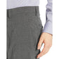 Calça social masculina Kenneth Cole Reaction Stretch Heather Glen Plaid Slim Fit com frente lisa, cinza, tamanho 40x32