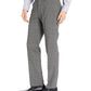 Calça social masculina Kenneth Cole Reaction Stretch Heather Glen Plaid Slim Fit com frente lisa, cinza, tamanho 40x32