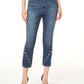 Calça jeans skinny cropped de cintura alta feminina INC Iternational Concepts, azul, tamanho 6, pequena