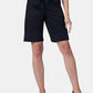 Bermuda feminina Lee Pull on cintura média com cordão - Petite preta tamanho 10 P