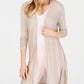 Cardigan feminino de malha texturizada aberto, tamanho grande, marrom, Charter Club