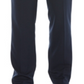 Calça social masculina Perry Ellis Modern Fit, sem passar roupa, com estampa xadrez texturizada e elástica, tamanho 30x30, azul escuro