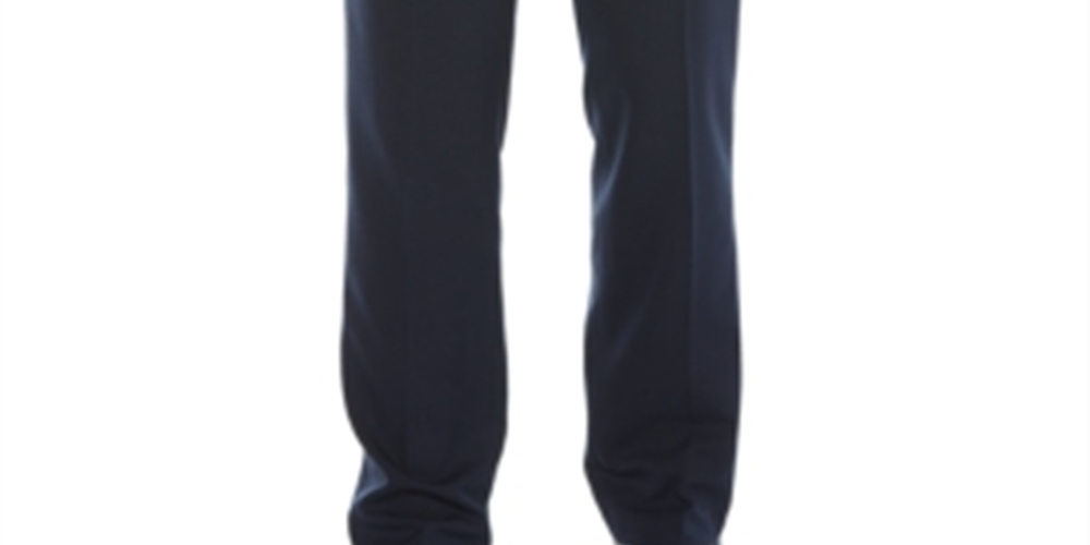 Calça social masculina Perry Ellis Modern Fit, sem passar roupa, com estampa xadrez texturizada e elástica, tamanho 30x30, azul escuro
