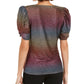 INC Iternational Concepts Top Feminino Rainbow Shine Roxo Tamanho XX-Grande