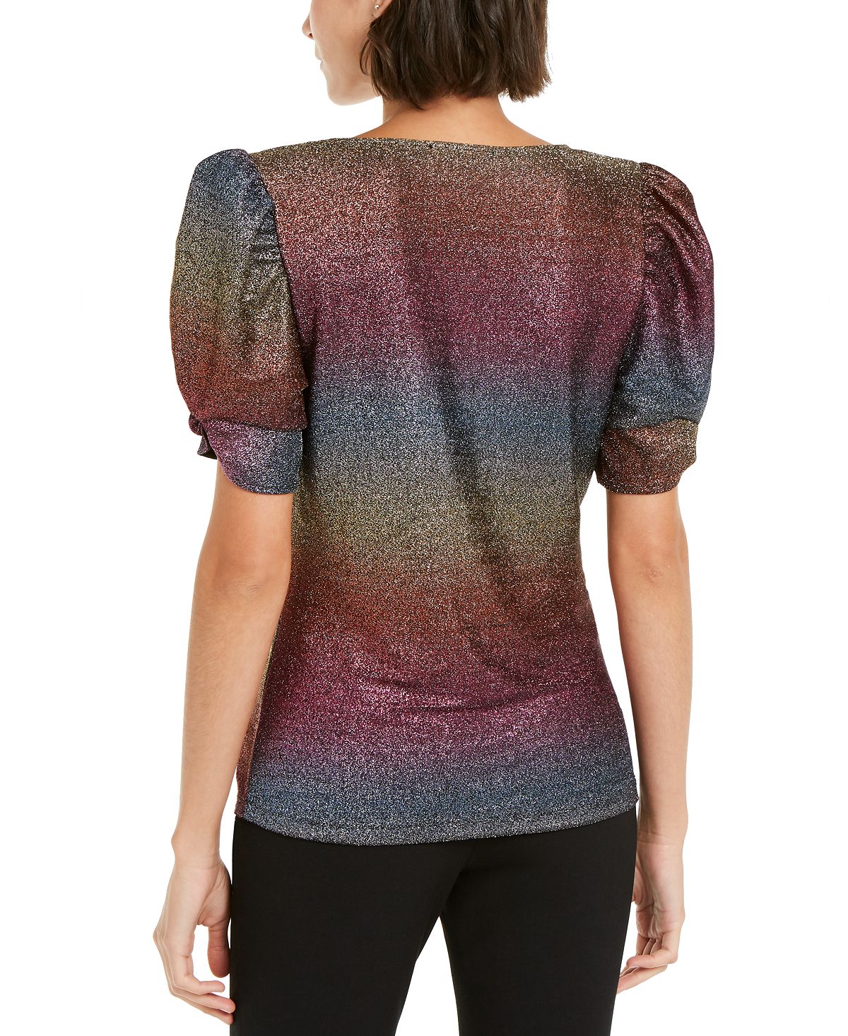 INC Iternational Concepts Top Feminino Rainbow Shine Roxo Tamanho XX-Grande