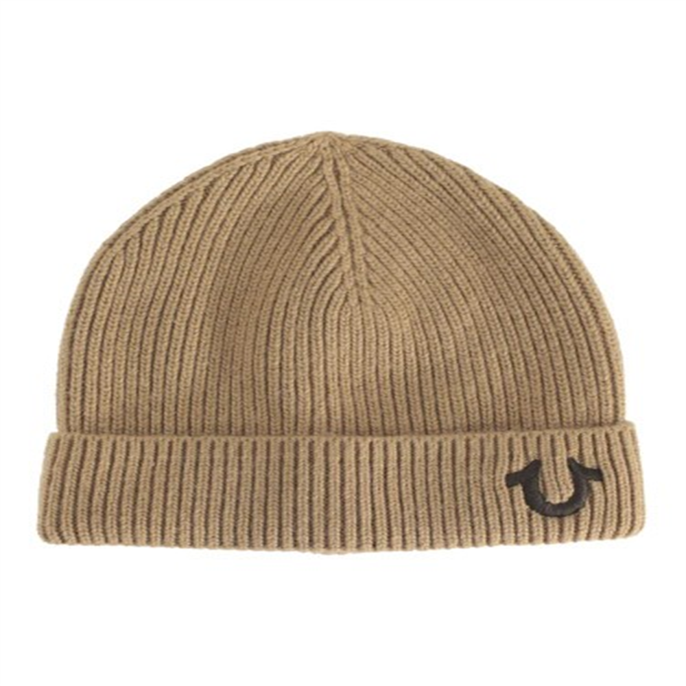 Boné de malha canelada masculino True Religion marrom tamanho regular