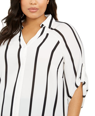 Túnica Alfani Feminina Plus Printed Super Branca Tamanho 1X