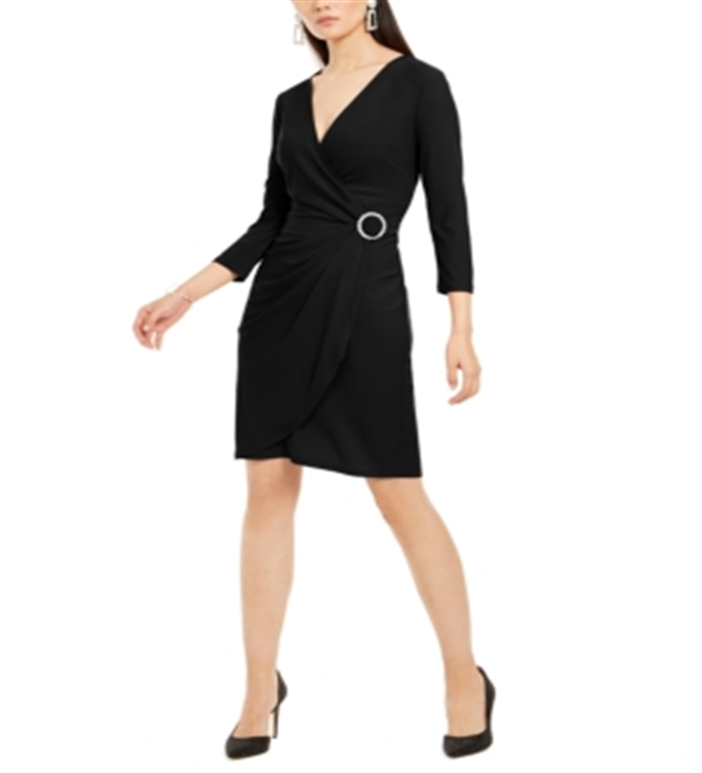 Vestido envelope feminino INC Iternational Concepts com strass, preto, tamanho XX-G