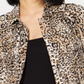 Jaqueta feminina com estampa de leopardo INC Iternational Concepts, marrom, tamanho X-S