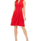 Vestido Calvin Klein Feminino Gola Estrela A Line Vermelho Tamanho 16