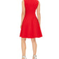Vestido Calvin Klein Feminino Gola Estrela A Line Vermelho Tamanho 16