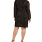 Vestido curto MIDI Plus com detalhes em renda Connected Feminino, preto, tamanho 18W