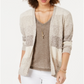 Cardigan listrado feminino Style &amp; Co, marrom, tamanho pequeno grande