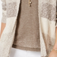 Cardigan listrado feminino Style &amp; Co, marrom, tamanho pequeno grande