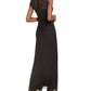 Vestido feminino Betsy &amp; Adam com mangas de renda e drapeado frontal, preto, tamanho 6