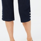 Calça Capri Jeans Feminina Karen Scott Azul Tamanho 6 Petite
