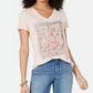 Camiseta feminina com estampa gráfica Style &amp; Co, rosa, tamanho pequeno M