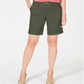 Shorts femininos com bolso duplo e punho, estilo &amp; co, verde, tamanho 16
