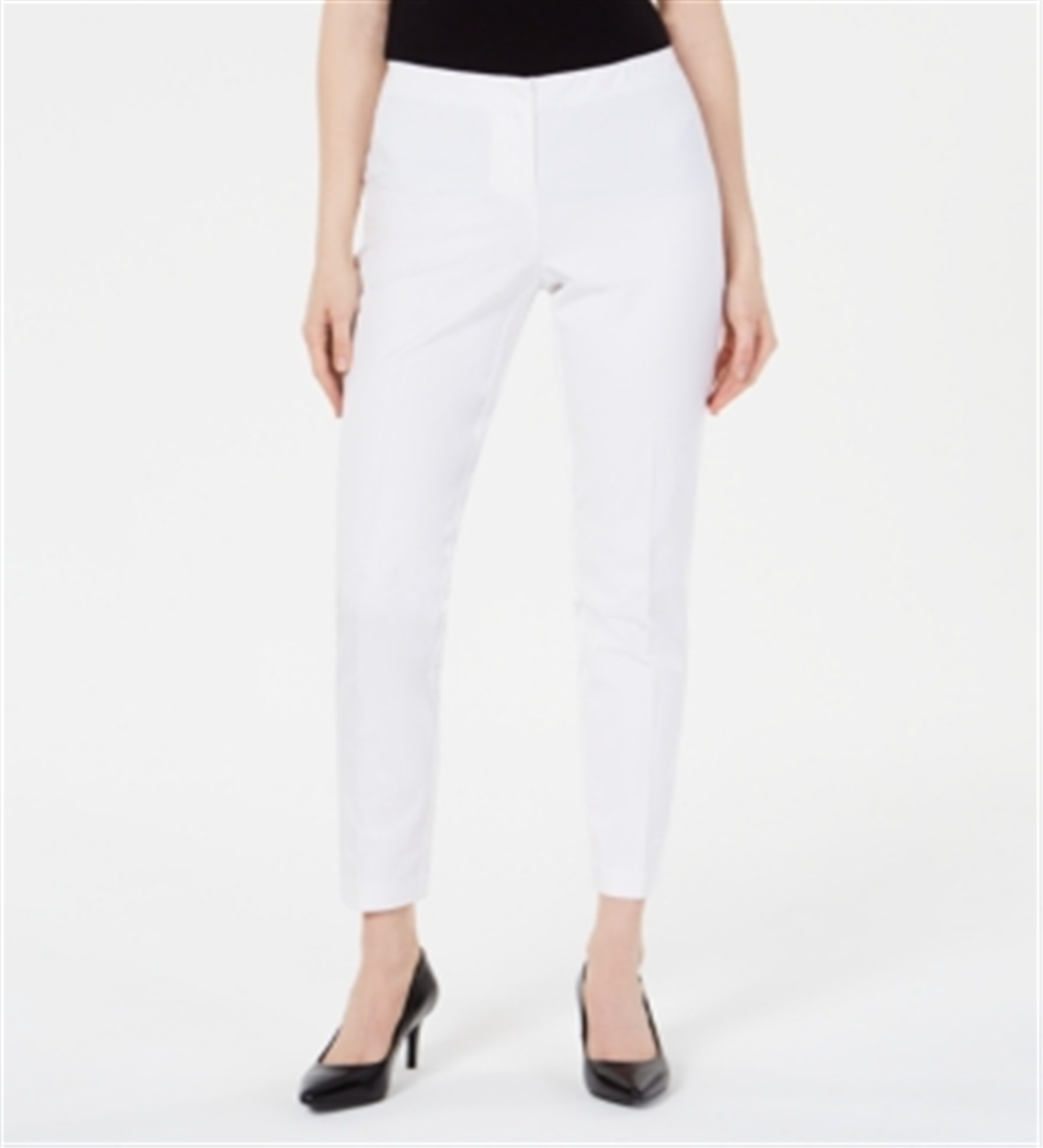 Calça skinny Hollywood feminina Alfani Bi Stretch, branca, tamanho 14 Petite