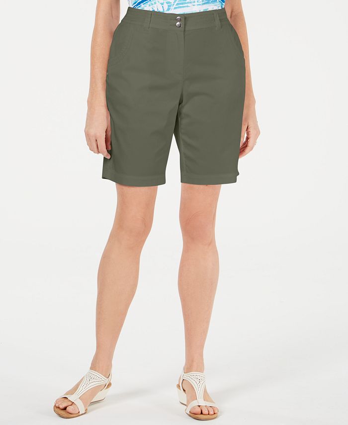 Shorts Curvo Feminino Karen Scott Verde Tamanho 6