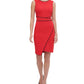 Vestido Tommy Hilfiger Feminino Sem Mangas Acima do Joelho Vermelho Tamanho 12
