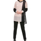Blusa Calvin Klein Feminina Manga Longa Colorblock Rosa Tamanho Médio