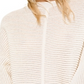 Suéter feminino Michael Kors Ottoman Knit com manga dolman, branco, tamanho médio