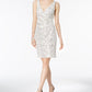 Vestido tubinho acima do joelho sem mangas feminino Vince Camuto, branco, tamanho 8