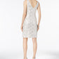 Vestido tubinho acima do joelho sem mangas feminino Vince Camuto, branco, tamanho 8