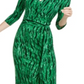 Vestido envelope sintético com amarração lateral feminino INC Iternational Concepts, verde, tamanho grande