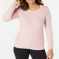 Karen Scott Suéter Feminino de Tricô com Cordão Diamante Rosa Tamanho XS