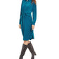 Vestido camisa feminino Alfani com amarração frontal, verde, tamanho 8, pequeno