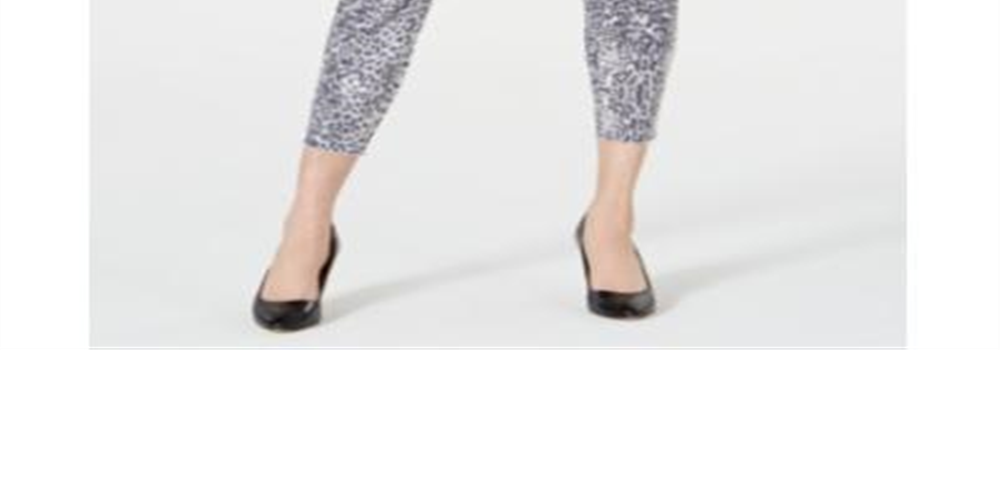 Calça jeans skinny feminina com estampa animal da INC Iternational Concepts, tamanho 10, cinza