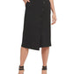 Saia reta feminina DKNY Ponte Office, preta, tamanho 8