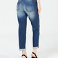 Calça jeans feminina desgastada INC Iternational Concepts, tamanho 4, azul