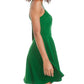 Vestido infantil City Studios com decote nas costas e ajuste evasê, verde, tamanho 7