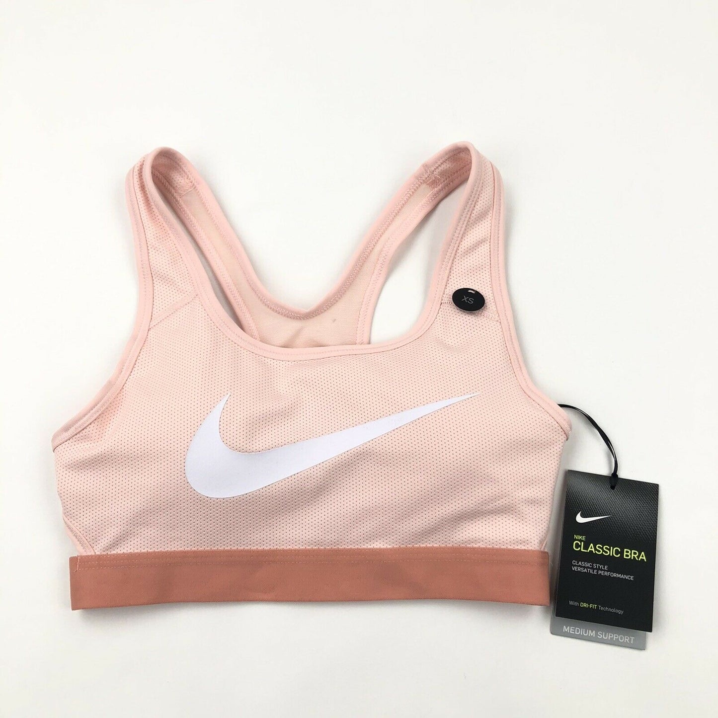 Sutiã esportivo Nike Classic Swoosh Support feminino rosa tamanho pequeno
