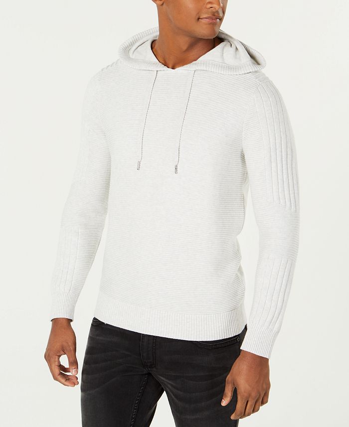 Suéter com capuz masculino de algodão da INC International Concepts, cinza, tamanho grande